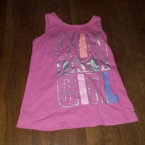 win like a girl tanktop